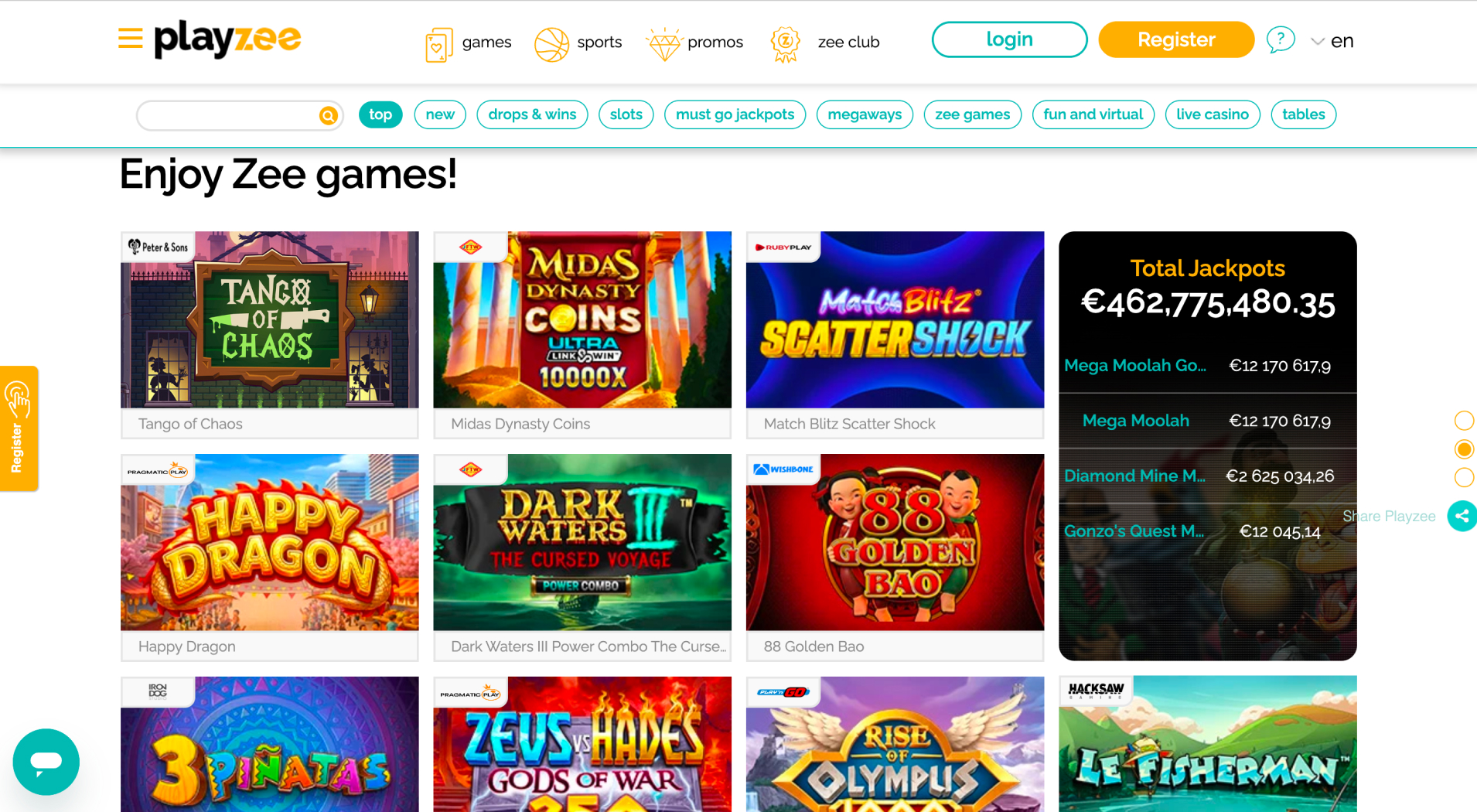 Playzee Casino screenshot 2