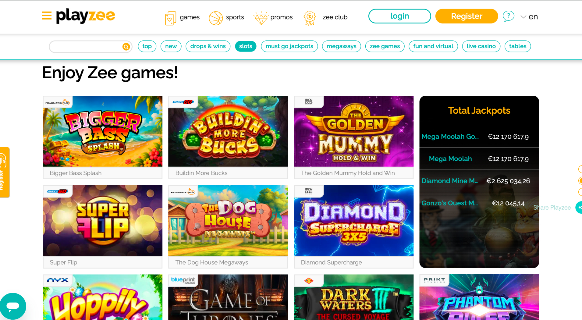 Playzee Casino screenshot 3