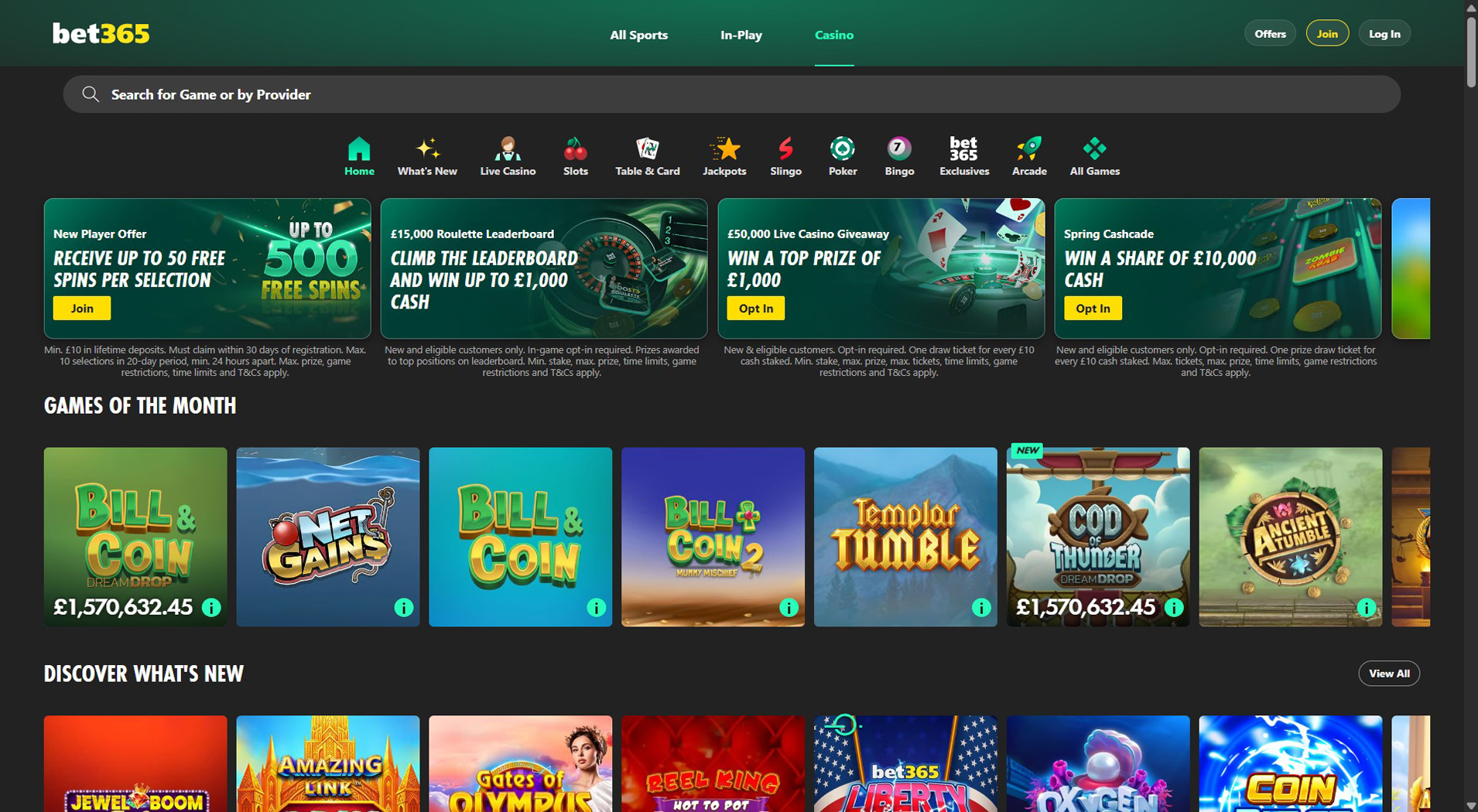 1. bet365 Casino - Best Neteller Casino Pick